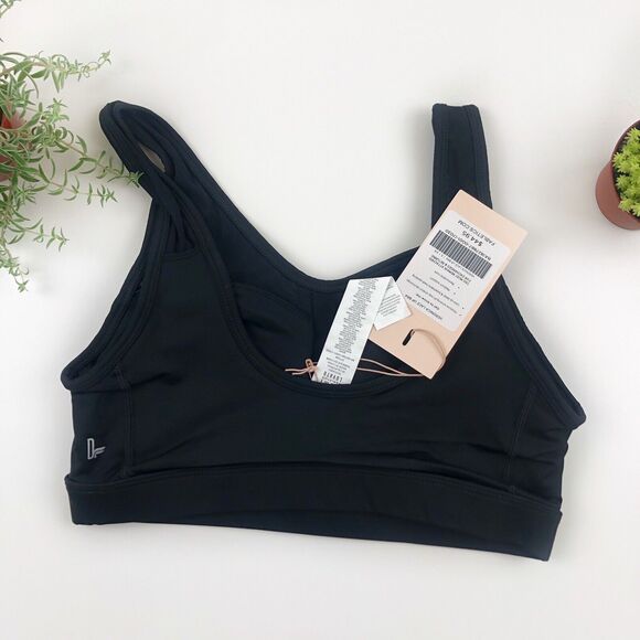 NWT Fabletics Veronica Black Lace UP Padded Sports Bra Women's Small - Picture 4 of 7